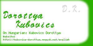 dorottya kubovics business card
